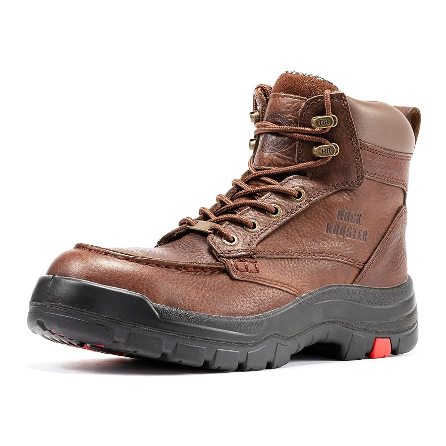 Amazon.com | ROCKROOSTER ZUMBRO Work Boots for Men, 6 Inch
